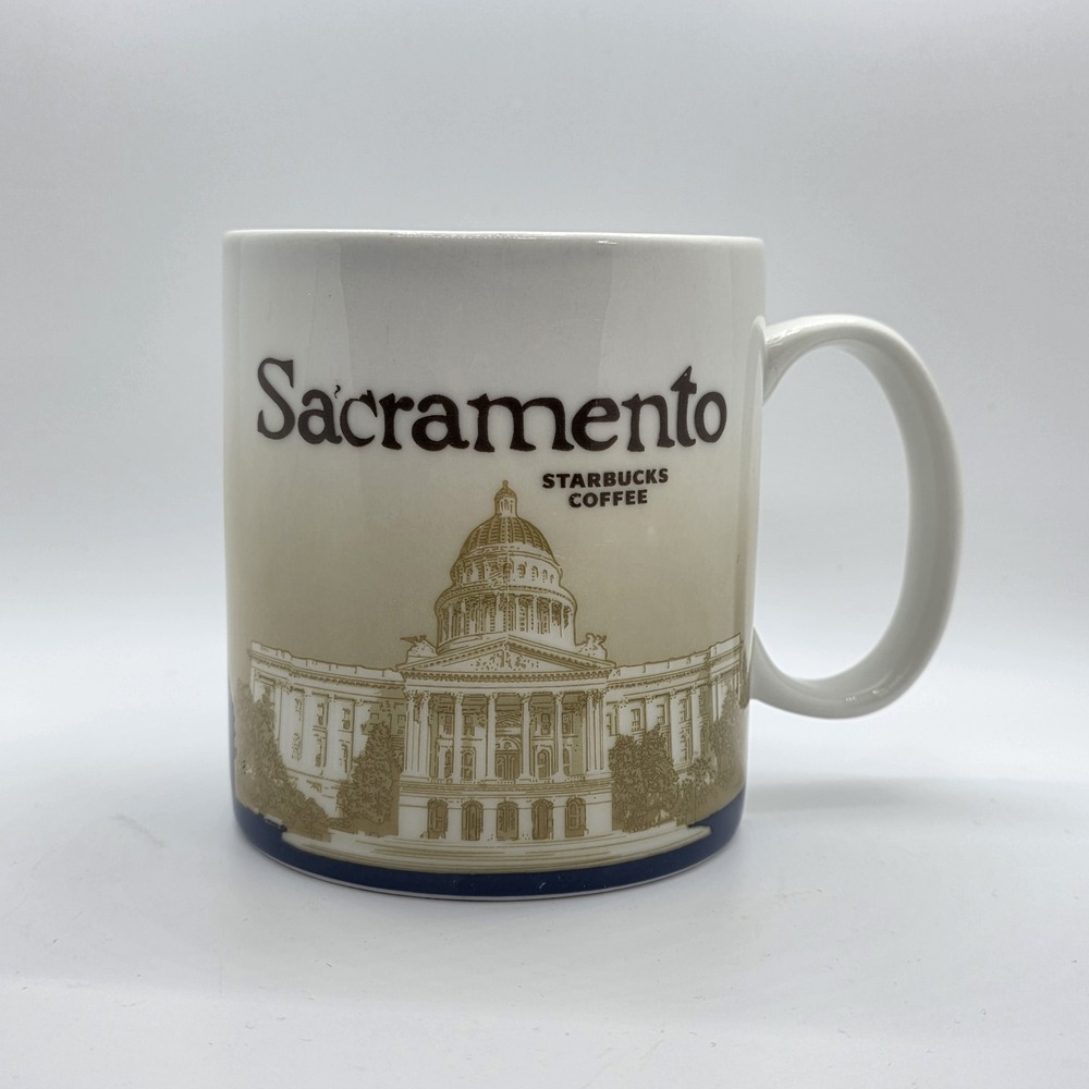 Starbucks 2009 Sacramento Coffee Cup Mug Collector Series 16 Oz